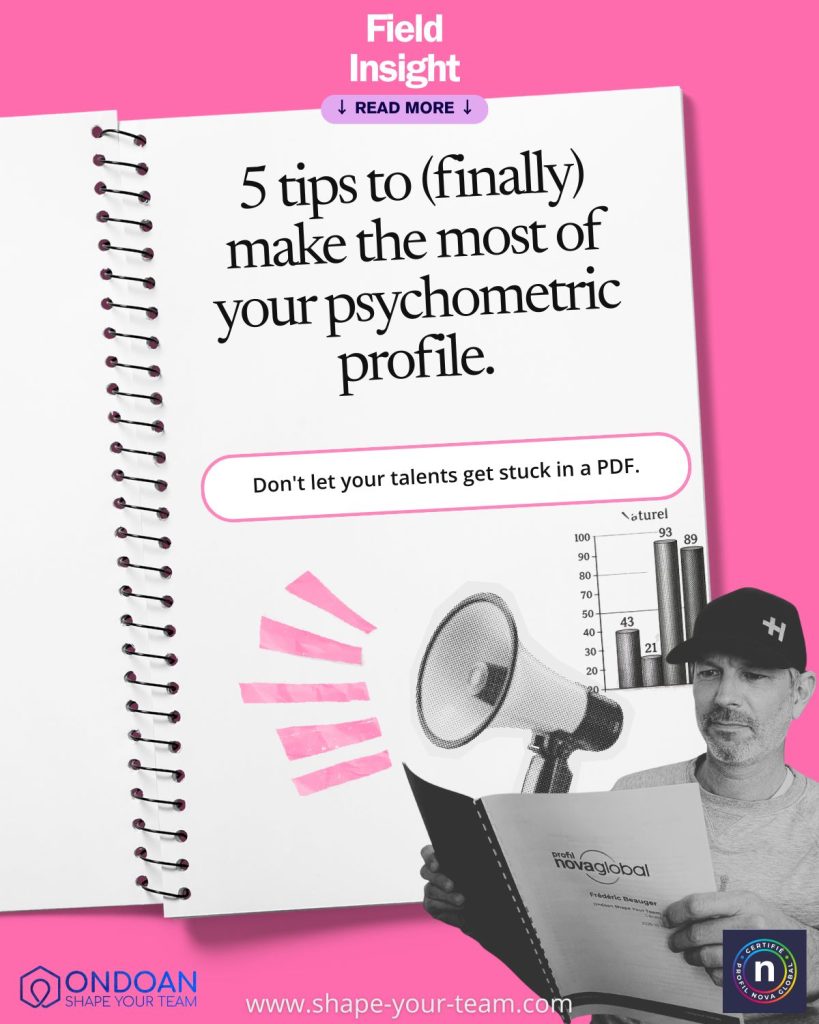 rédéric Beauger, expert certifié Nova Global, présente la check-list anti-gaspillage pour profils de personnalité - Ondoan Shape Your Team.