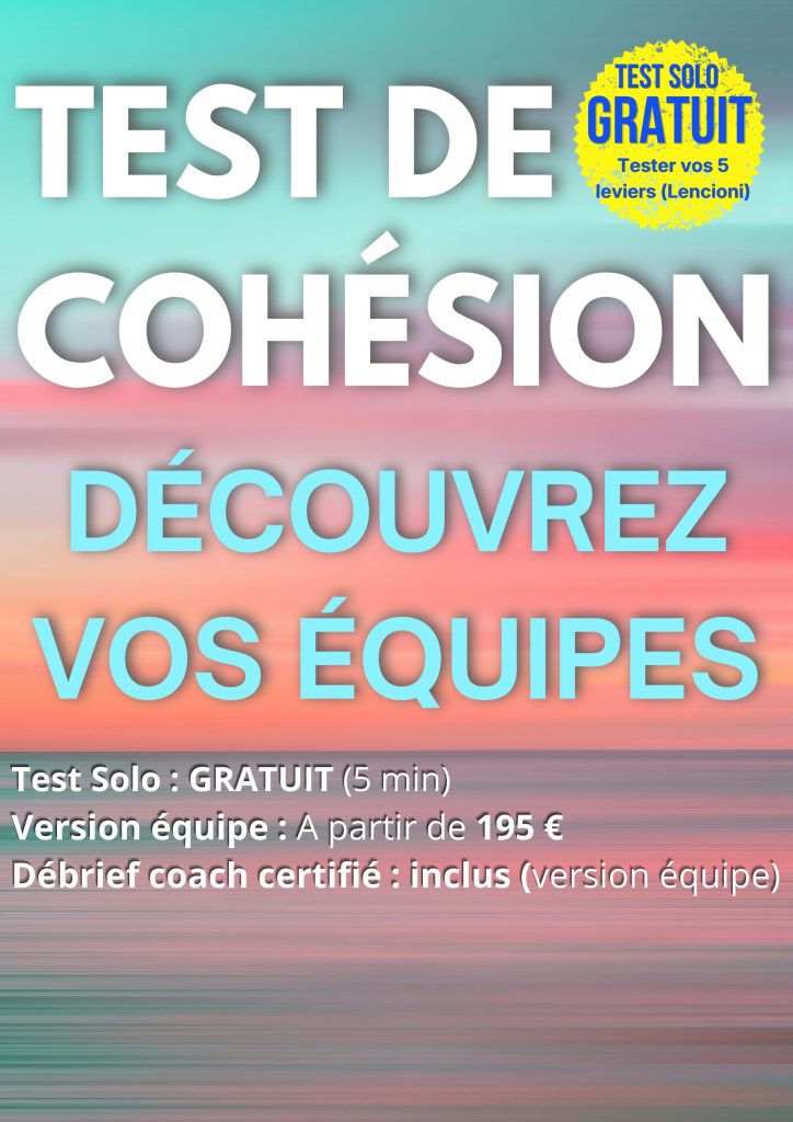 Graphique du test gratuit de cohésion d'équipe selon la méthode Lencioni